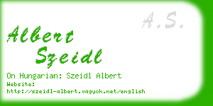 albert szeidl business card